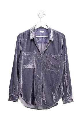 Pilcro Grey The Hadley Relaxed Buttondown Shirt UK S