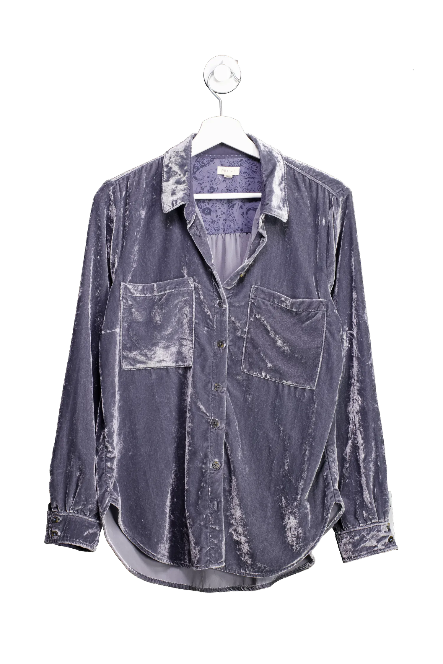 Pilcro Grey The Hadley Relaxed Buttondown Shirt UK S