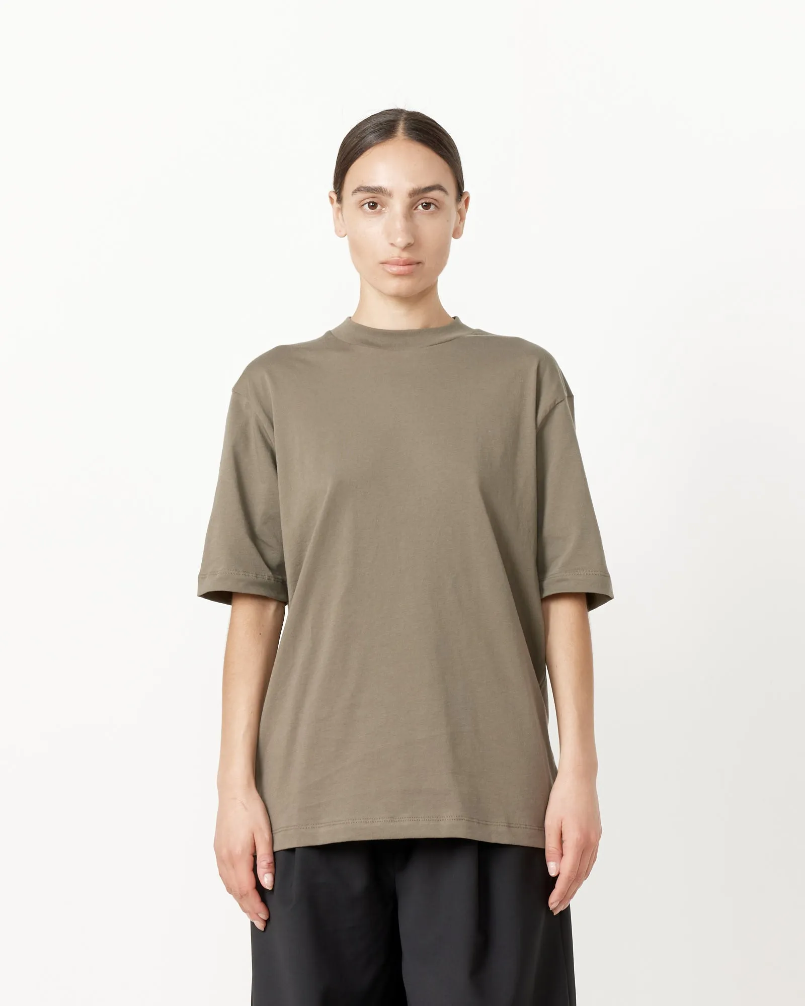 Progam Mock Neck T-Shirt in Dune