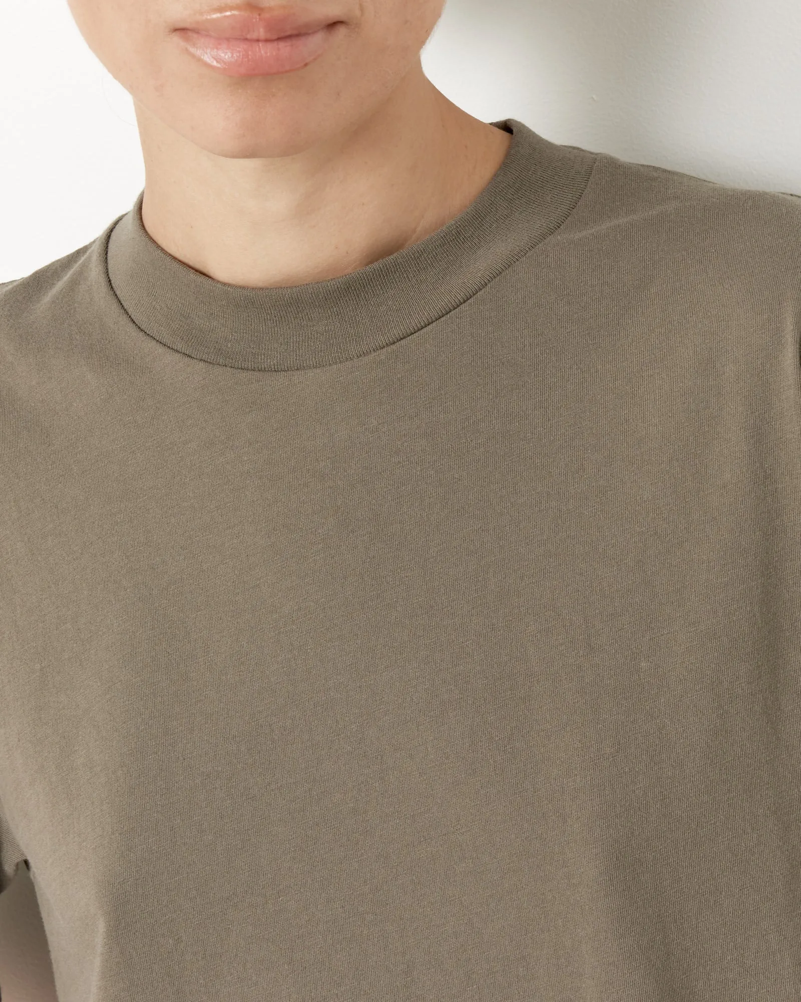 Progam Mock Neck T-Shirt in Dune