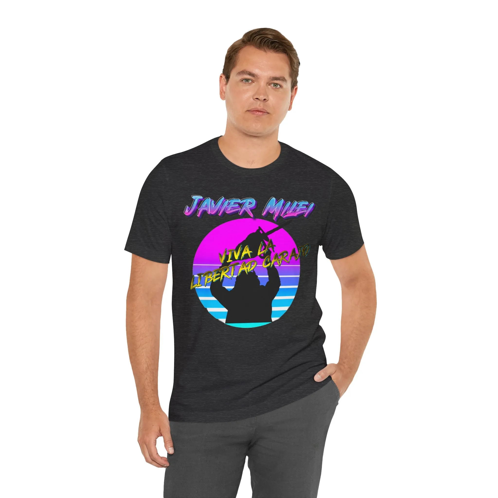 "Chainsaw of Freedom" Javier Milei Synthwave Tee