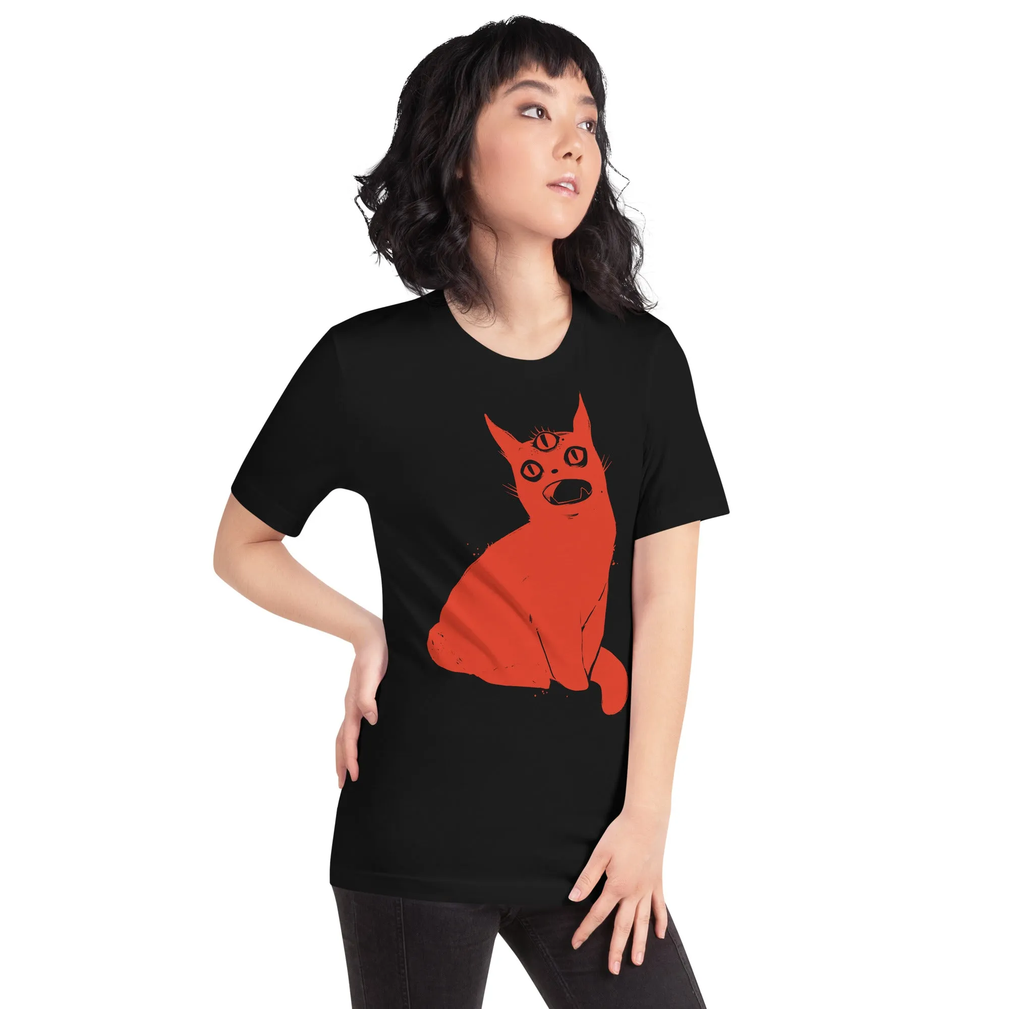 Red Third Eye Cat, Unisex T-Shirt