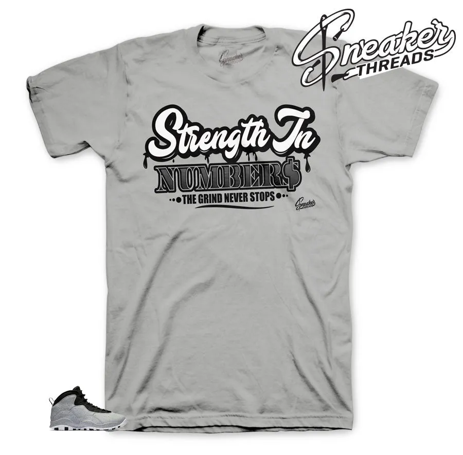 Retro 10 Cement Strength To Numbers Shirt