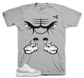 Retro 11 Cement Grey Shirt - Raging Face - Grey