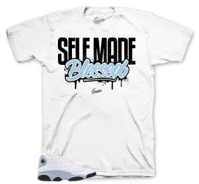 Retro 13 Blue Grey Self Made Shirt