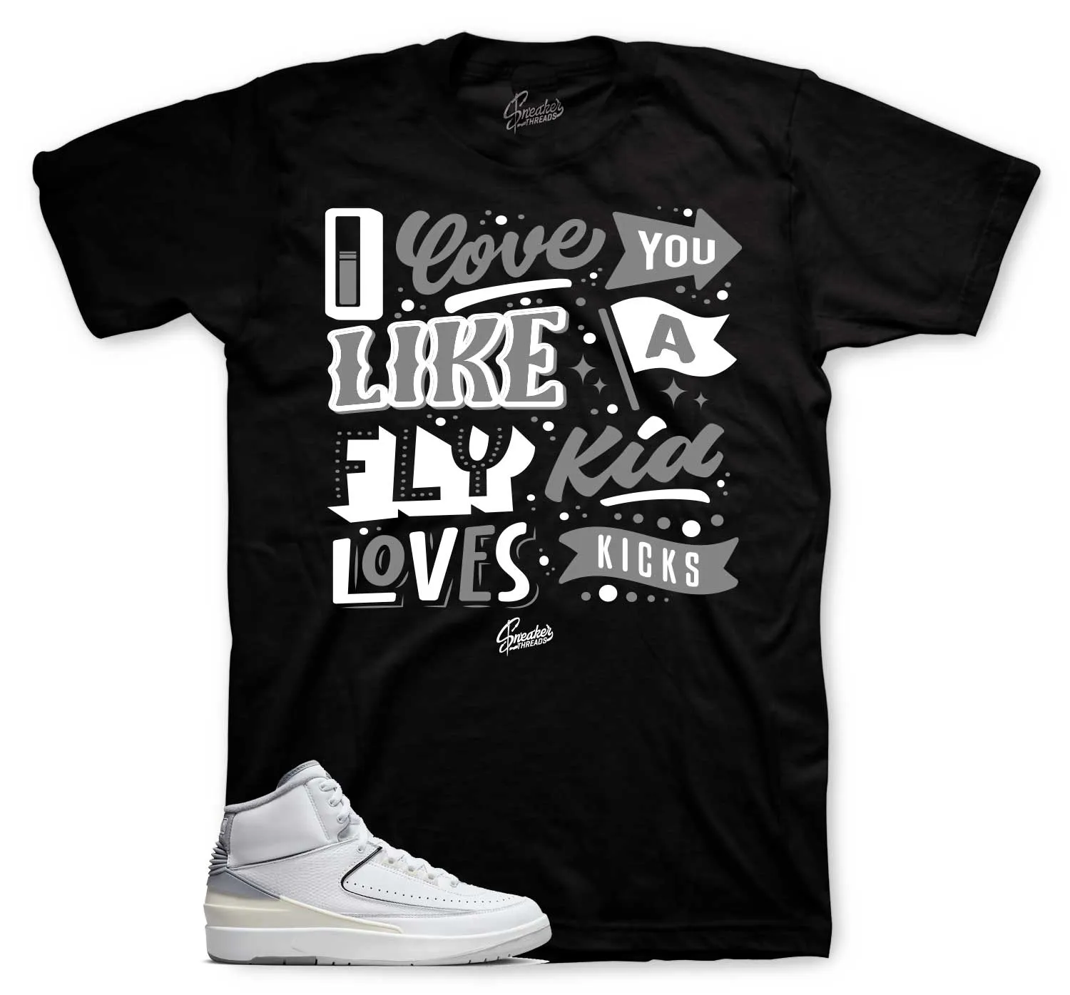 Retro 2 Cement Grey Love Kicks Shirt