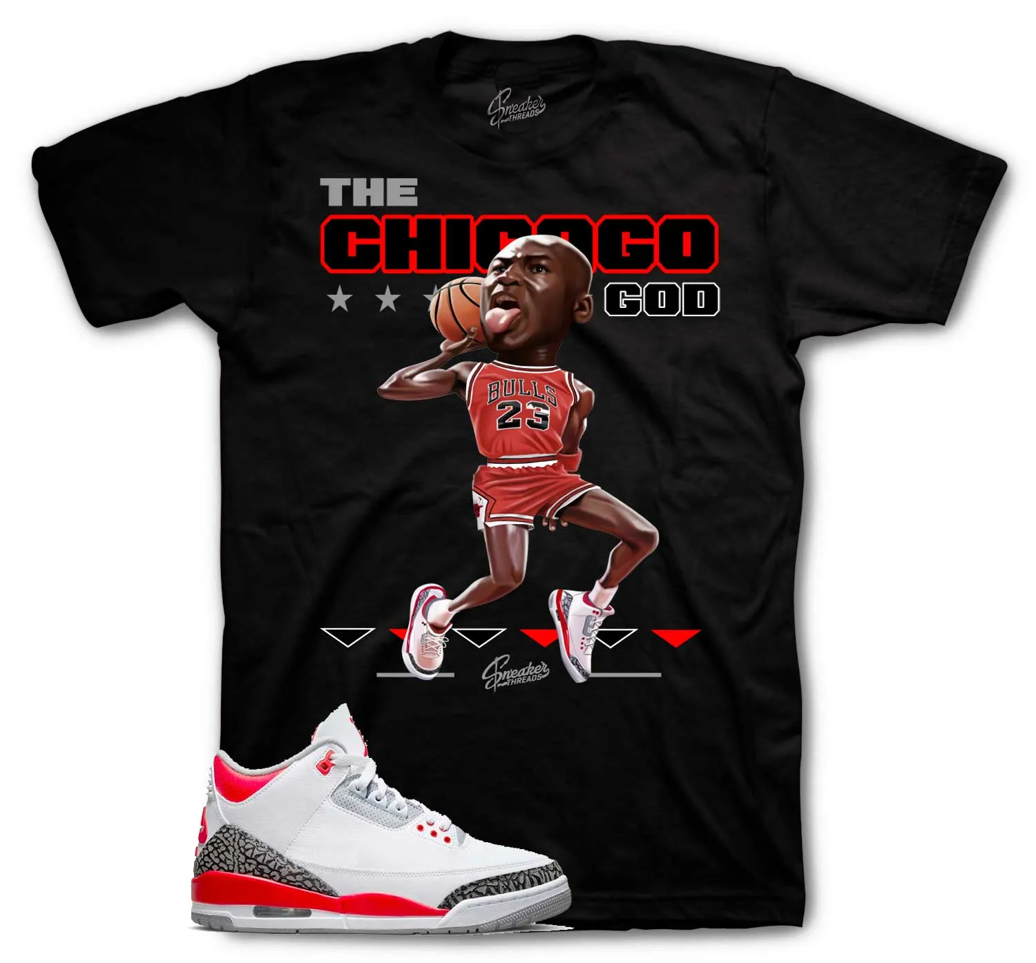 Retro 3 Fire Red Dunk Shirt