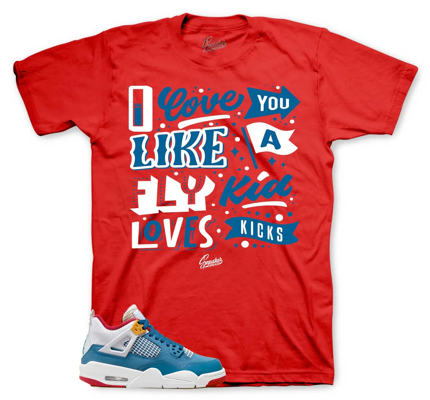 Retro 4 Messy Room Shirt - Love Kicks - Red