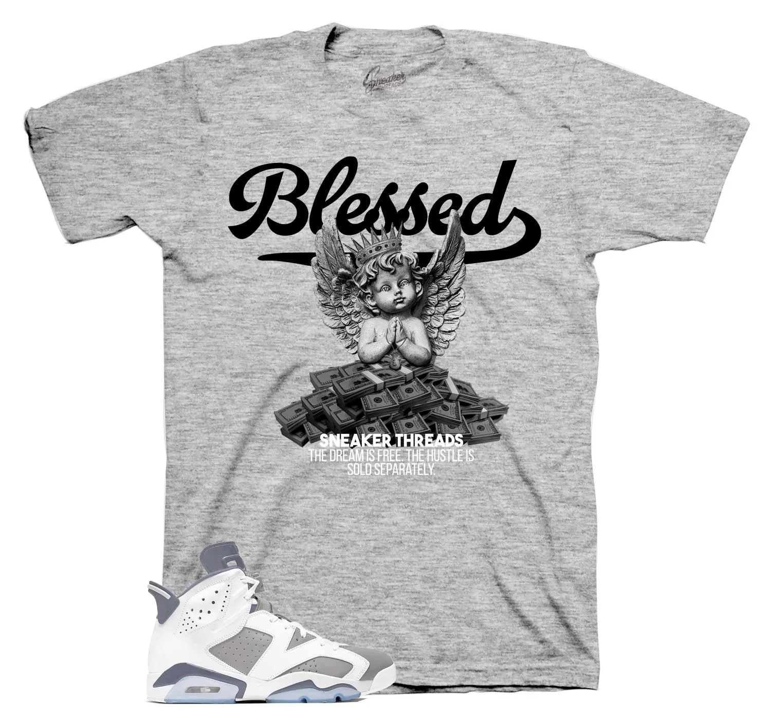 Retro 6 Cool Grey Blessed Angel Shirt