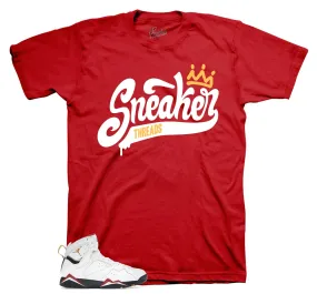 Retro 7 Cardinal Shirt - ST Crown - Cardinal Red