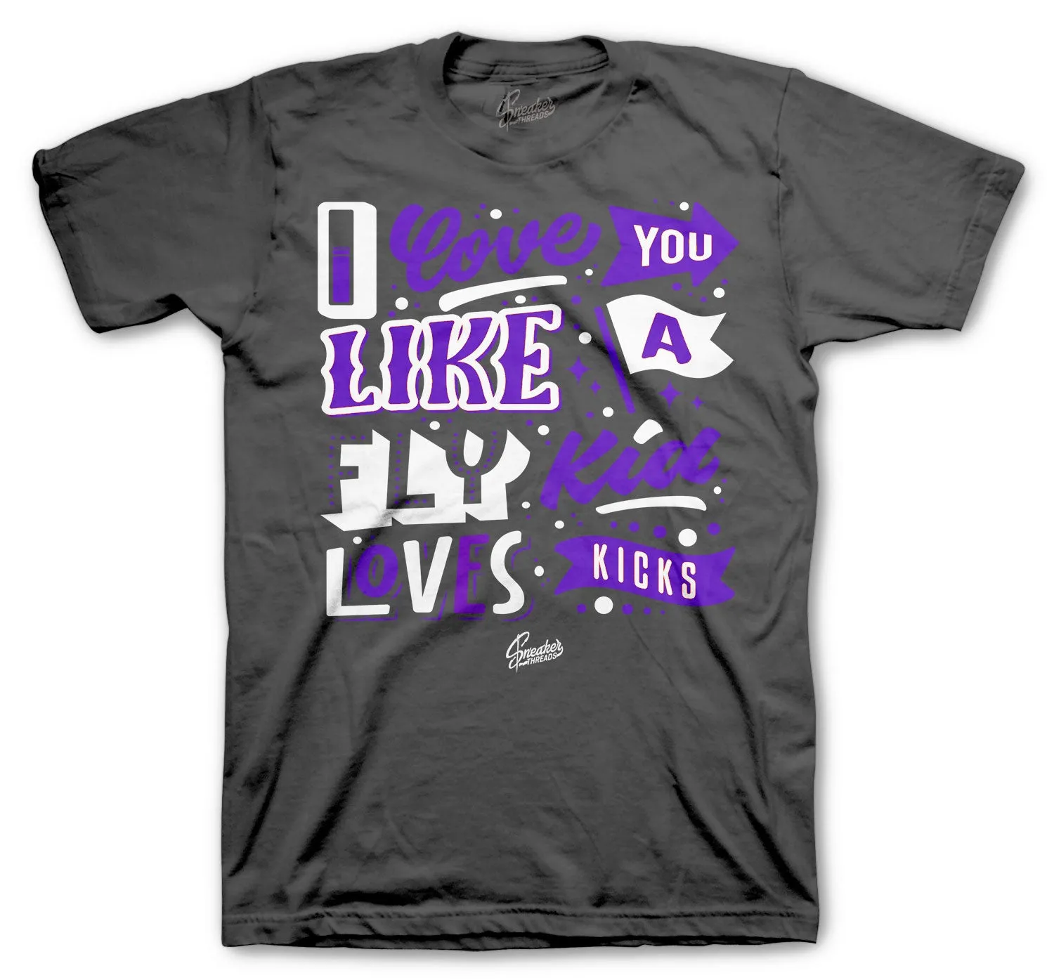 Retro 7 Flint Grey Shirt - Love kicks - Charcoal