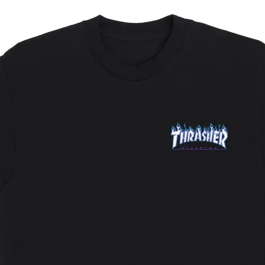 SANTA CRUZ x THRASHER Flame Dot Santa Cruz Men's T-Shirt - Black