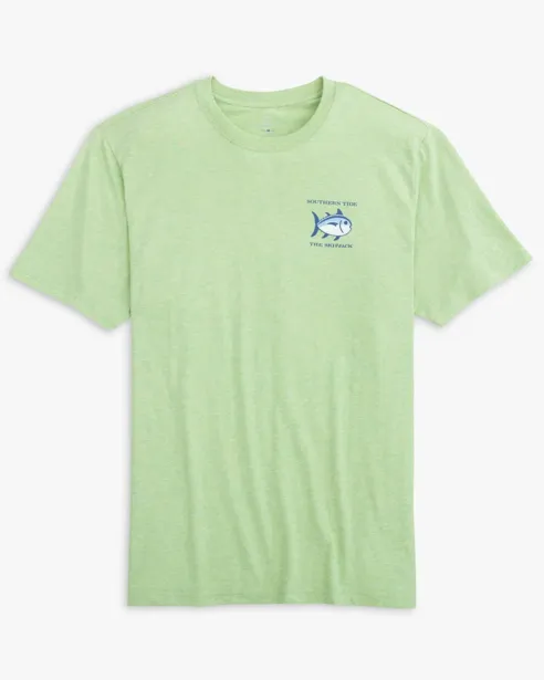 Southern Tide Heathered Original Skipjack T-Shirt - Smoke Green