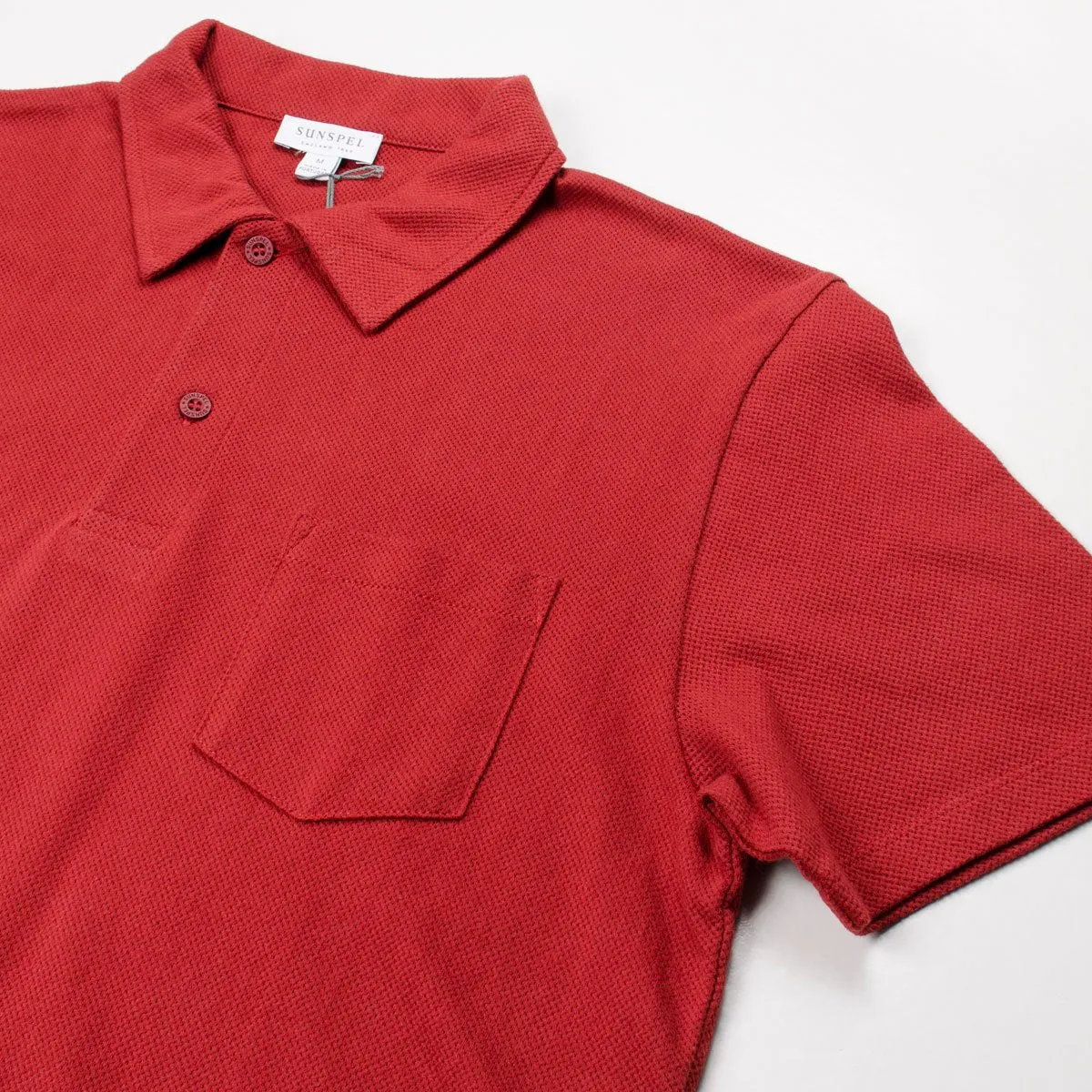 Sunspel - Short Sleeve Riviera Polo - Madder