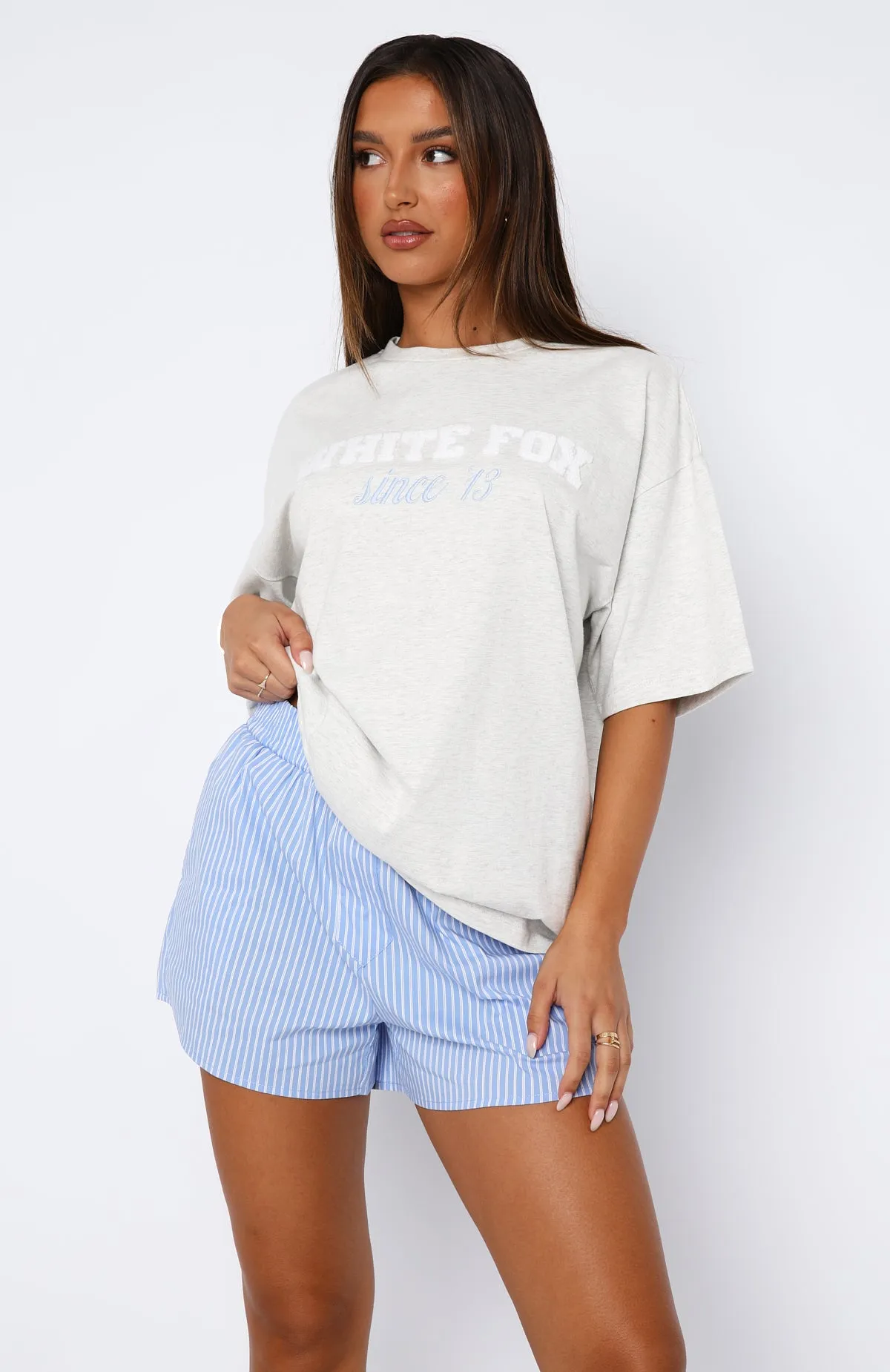 Sweet As Ever Oversized Tee Grey Marle