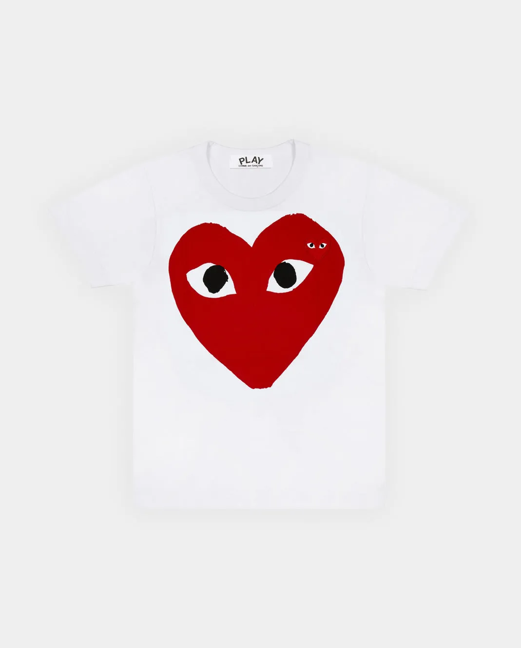 T025 CLASSIC BIG HEART PRINT T-SHIRT / WHITE