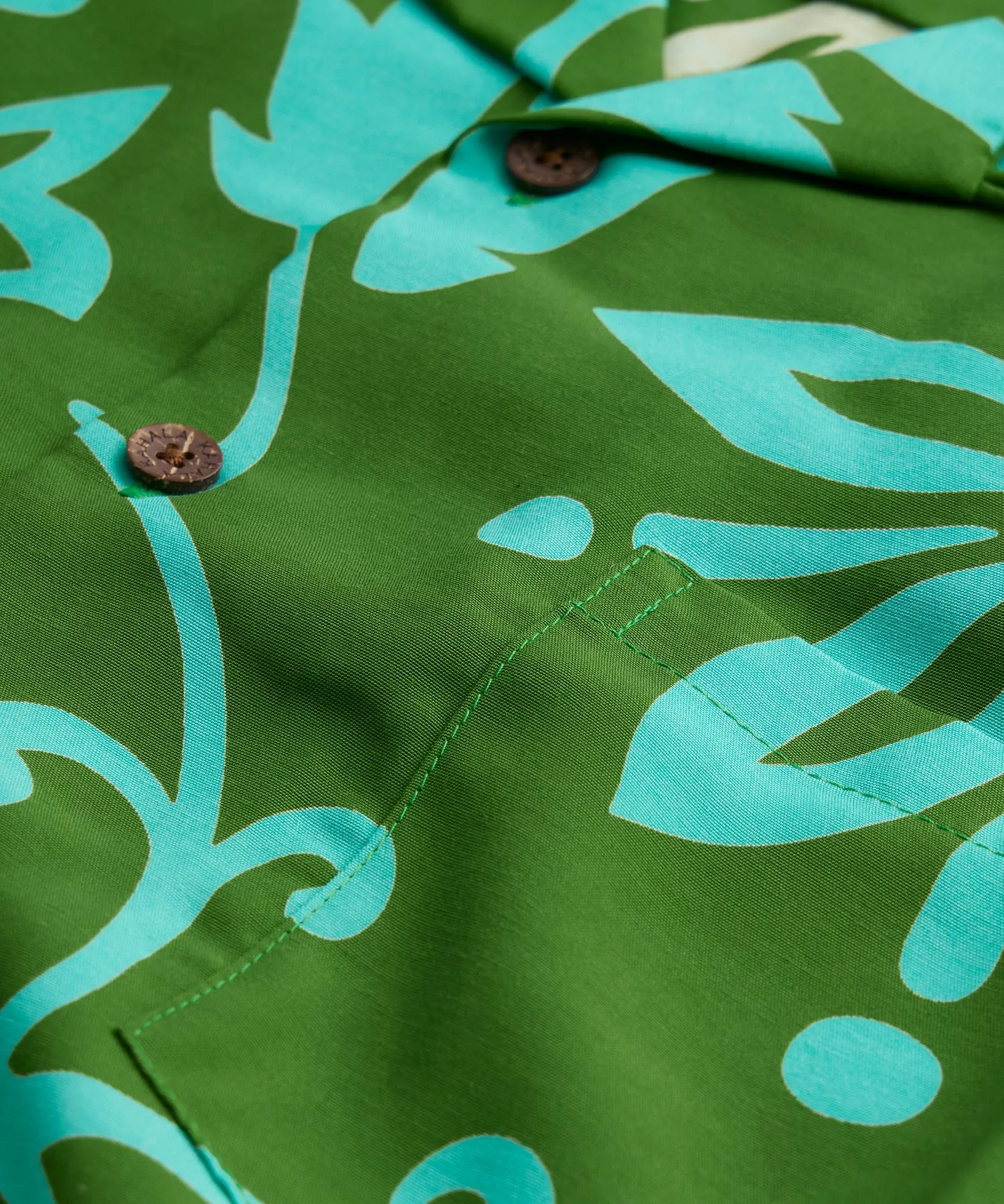 Todd Snyder x Kahala Aloha Shirt in Green Floral