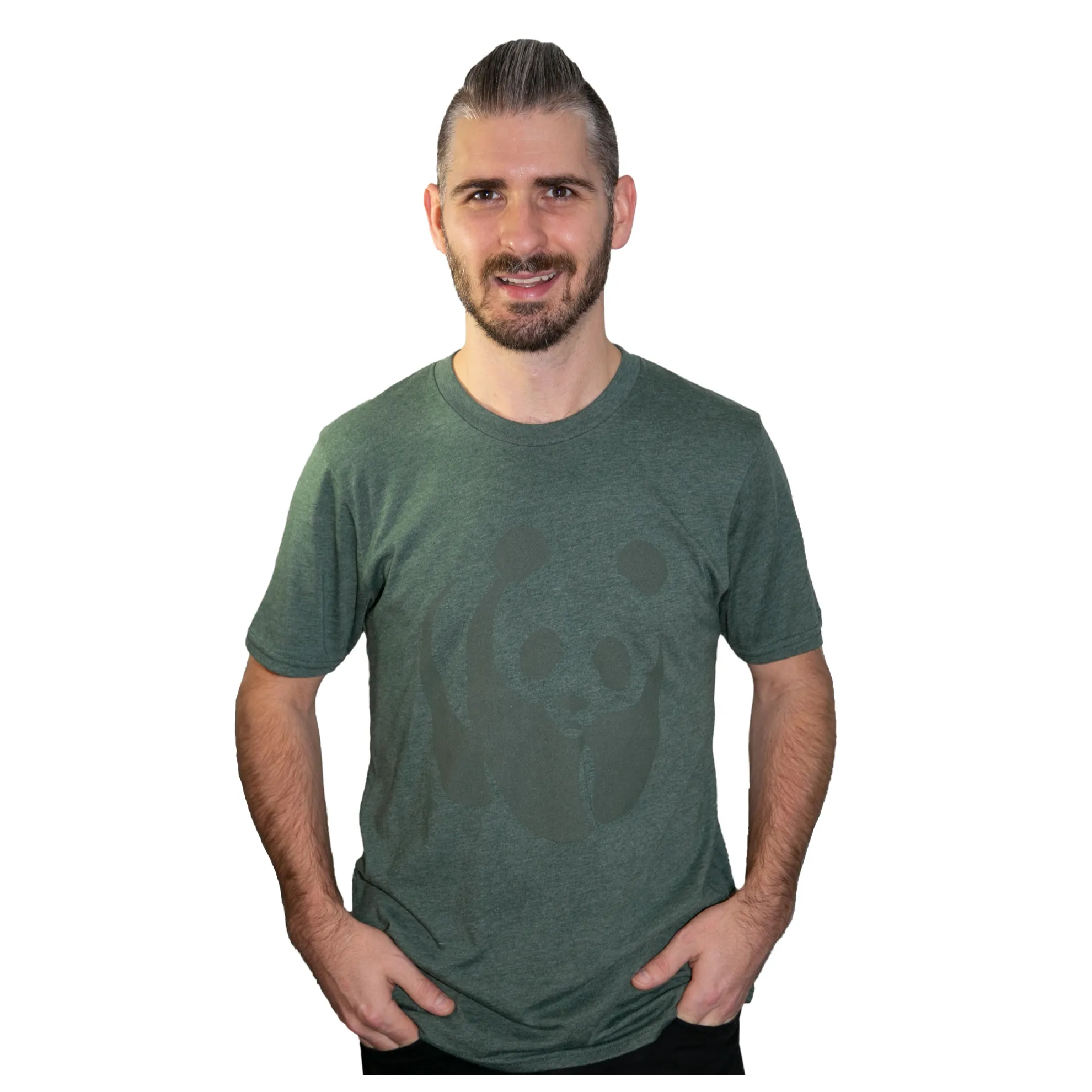 Unisex forest green panda t-shirt