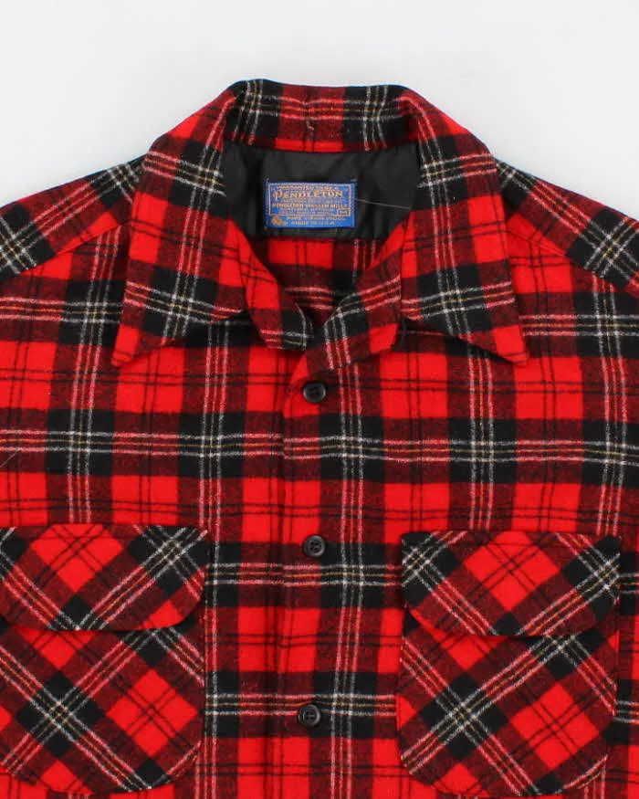 Vintage 60s Pendleton Tartan Wool Shirt - M