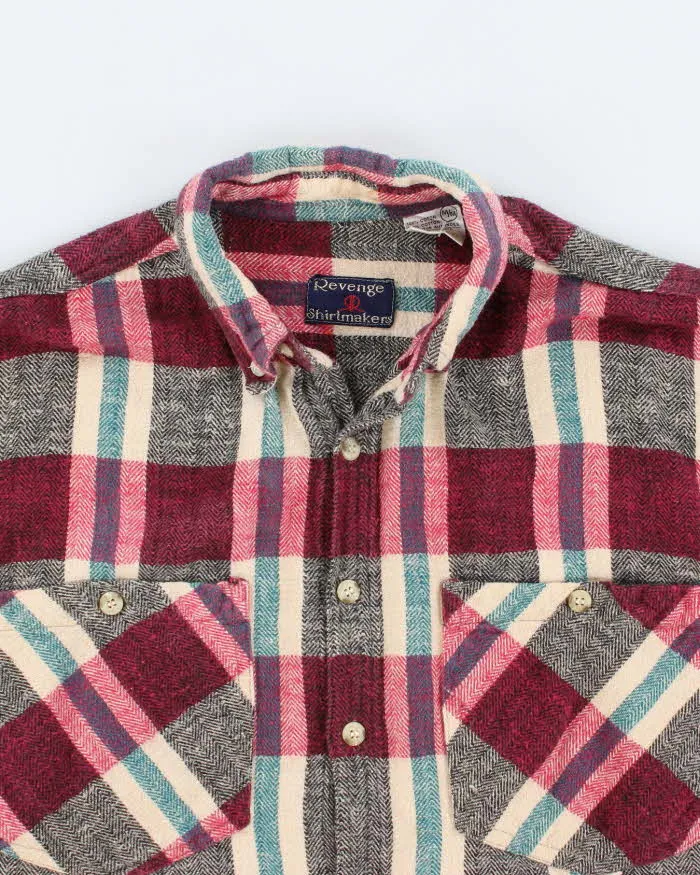 Vintage 90s Revenge Shirtmakers Flannel Shirt - M