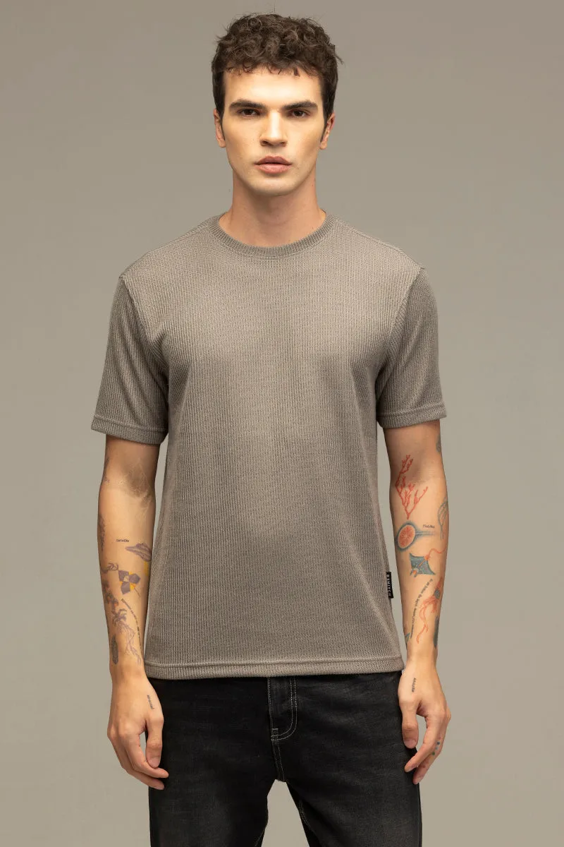 Waffle Weave Grey T-Shirt