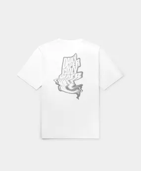 Stylish White Reflection Graphic T-Shirt for Trendy Casual Wear