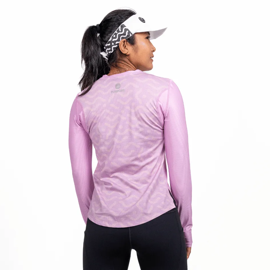 Women Long Sleeve Running Shirt Hypermesh ELITE (Blush)