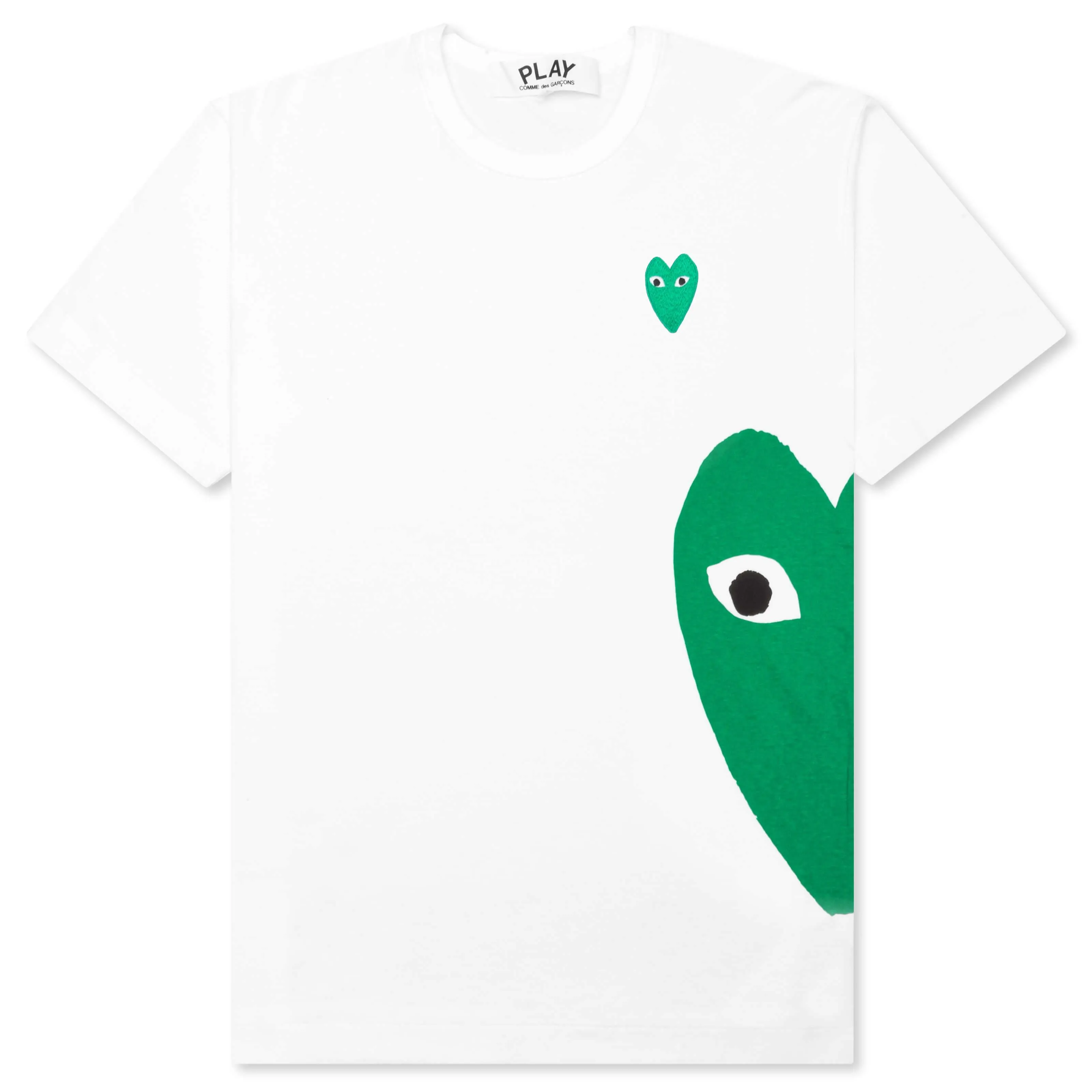 Women's Green Emblem Heart T-Shirt - White