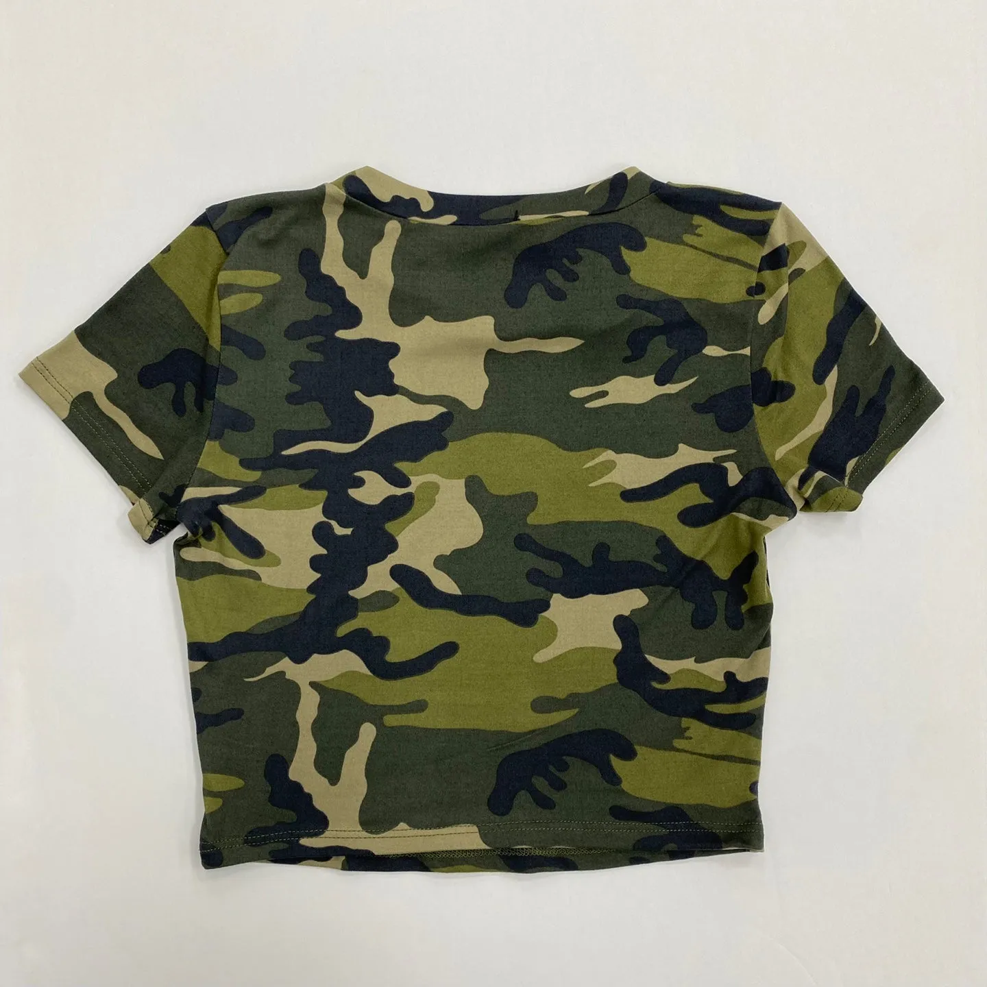 Women's Military Camo Graphic Crop Top