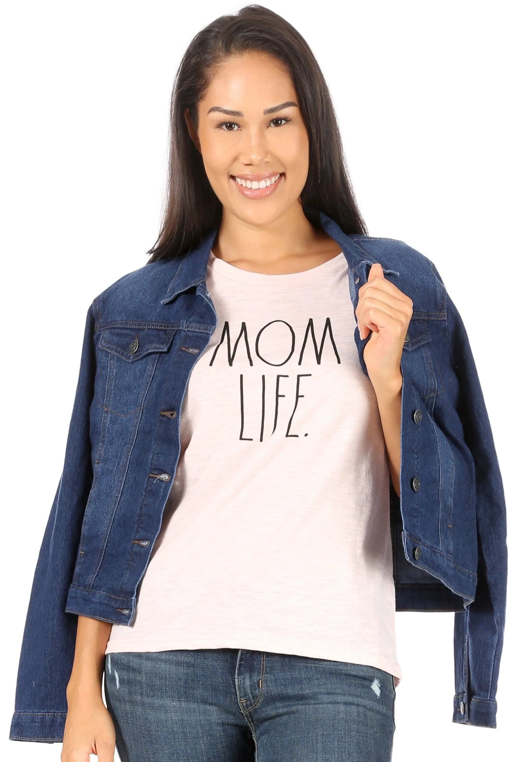 Women's "MOM LIFE" Short Sleeve Classic Slub T-Shirt