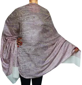 Women's Wool Shawl Scarves Paisley Indian Clothing (82 x 42 inches)