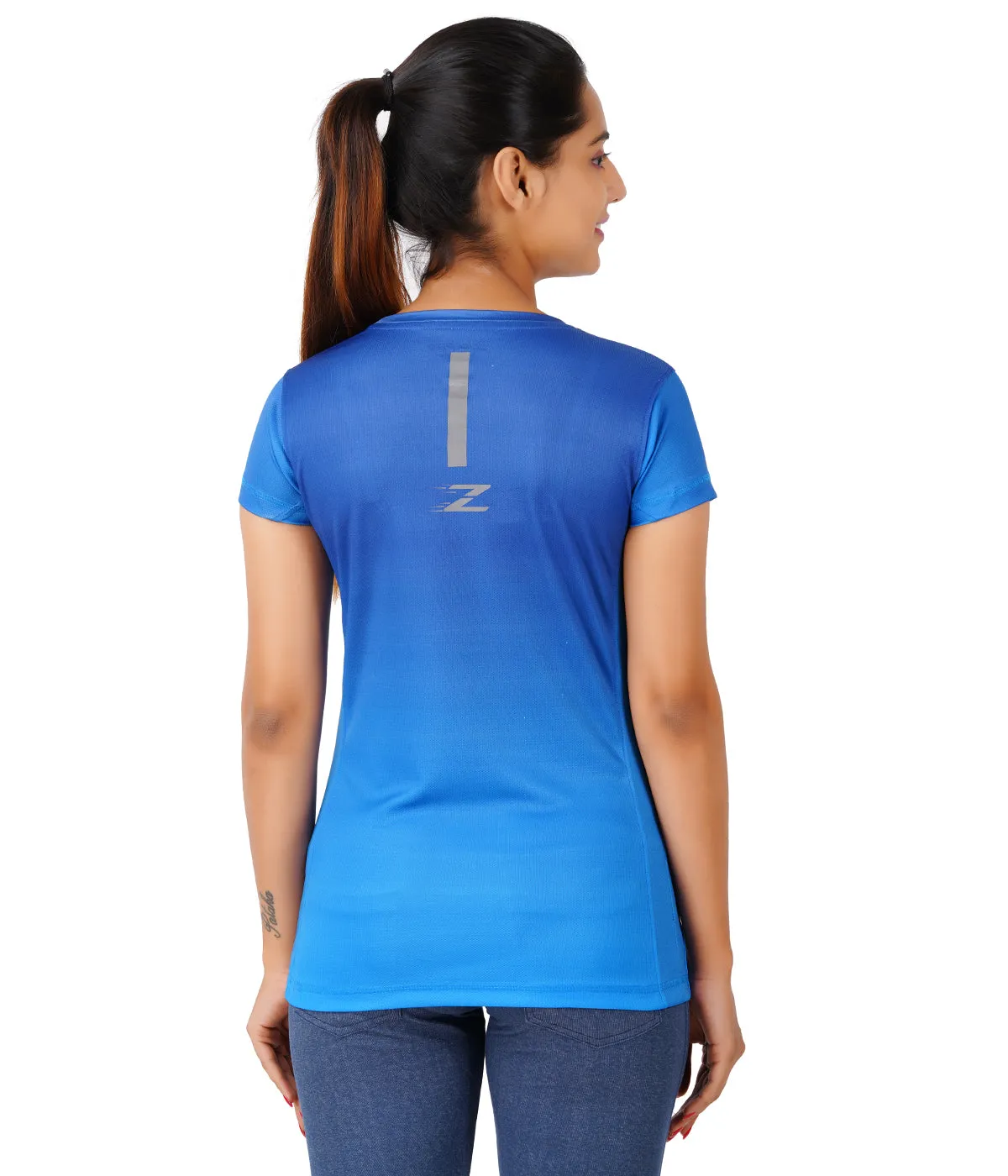 ZAKPRO Sports Tees for Women (Bluish Run)