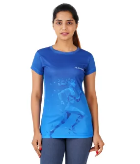 ZAKPRO Sports Tees for Women (Bluish Run)