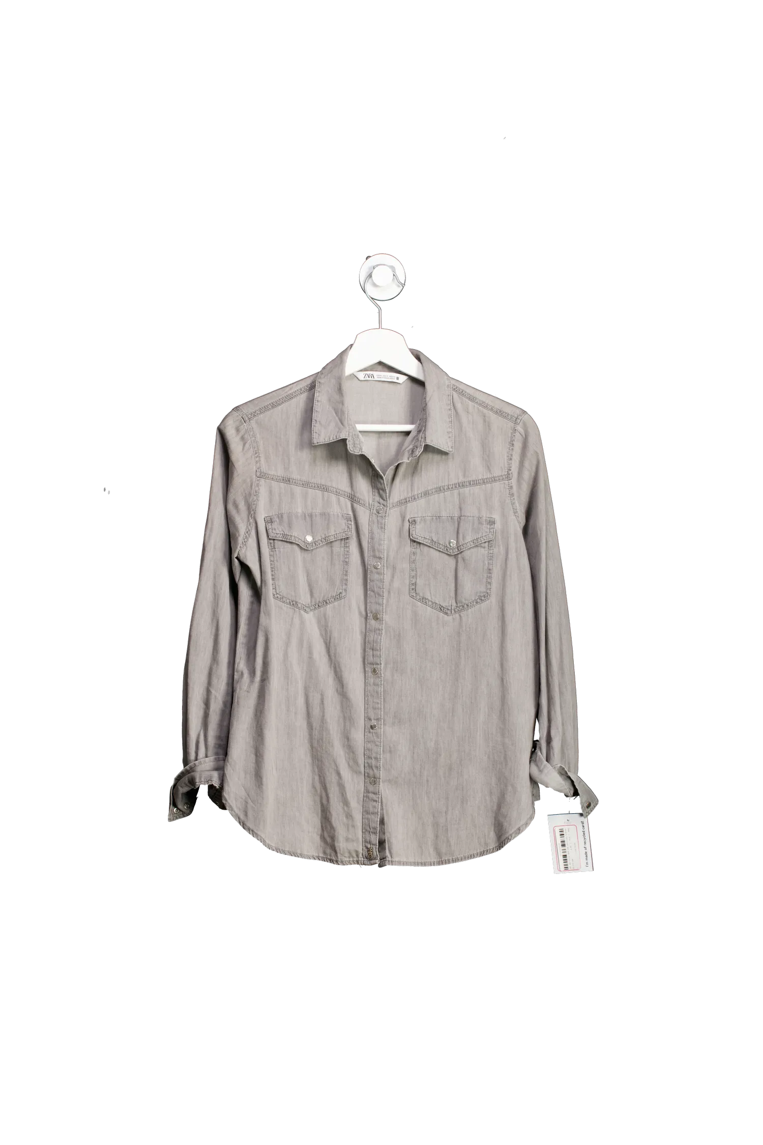 ZARA Grey Denim Shirt UK M