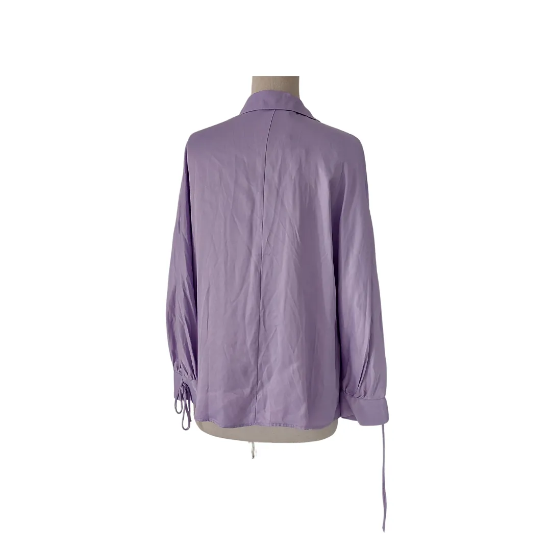 ZARA Lilac Purple Satin Blouse | Brand New |